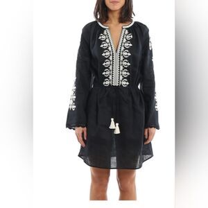 Tory Burch Embroidered linen dress size S